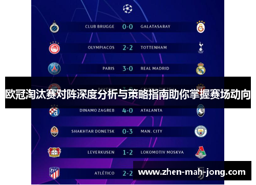 欧冠淘汰赛对阵深度分析与策略指南助你掌握赛场动向